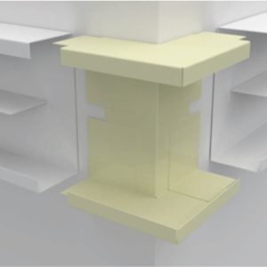 Curva Vertical Externa para Canaleta Metálica